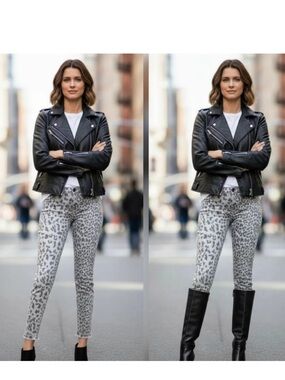 Kensie snow leopard jeans